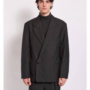 Lemaire Grey Maxi DB Jacket Size Small NWT
